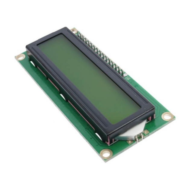 Display LCD 16x2 com backlight amarelo e verde