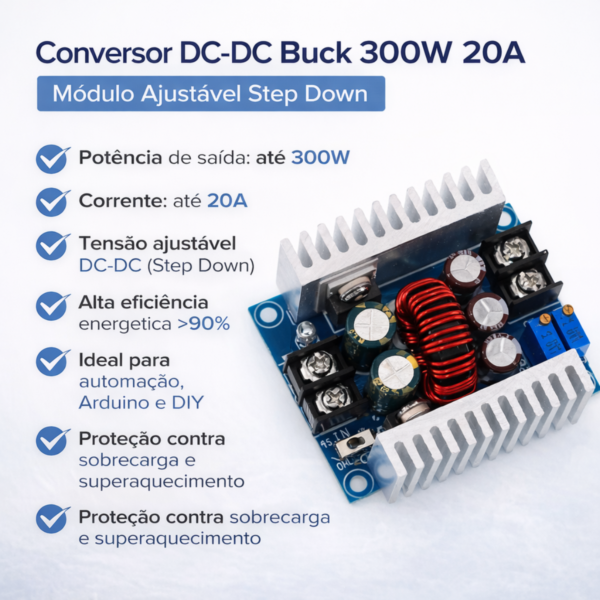 conversor-dc-dc-buck-step-down-ajustavel-300w-20a Conversor DC-DC Buck Step Down ajustável 300W 20A