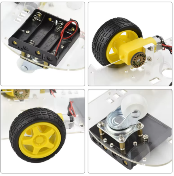 kit-chassi-4wd- Kit Chassi 4WD Robô para Arduino com quatro rodas