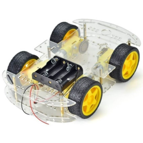 Kit Chassi 4WD Robô para Arduino com quatro rodas