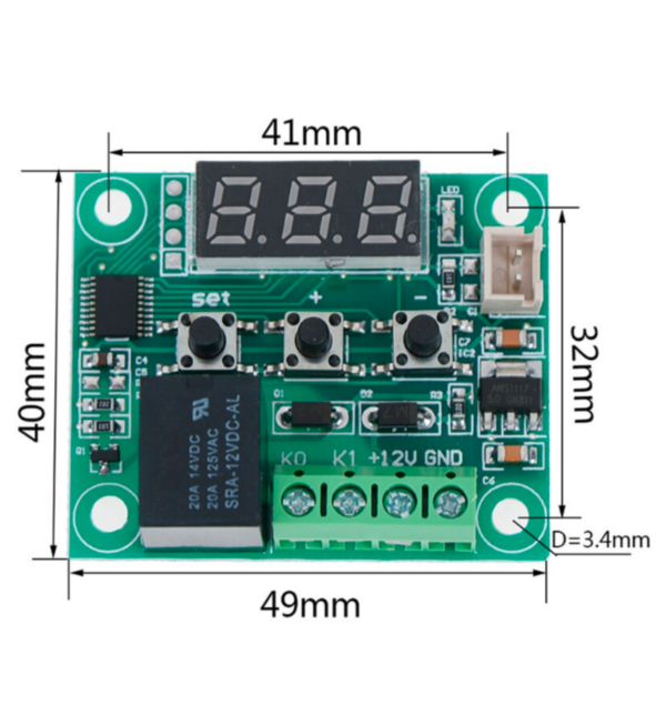 Módulo Controlador de Temperatura Termostato Digital W1209 12V