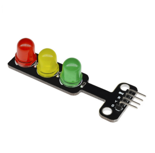 modulo-led-semaforo-arduino Módulo semáforo LED para Arduino com luzes vermelha amarela e verde