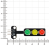 Módulo semáforo LED para Arduino com luzes vermelha amarela e verde
