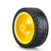 roda-pneu-65mm-chassi Roda com pneu 65mm para chassi de robô