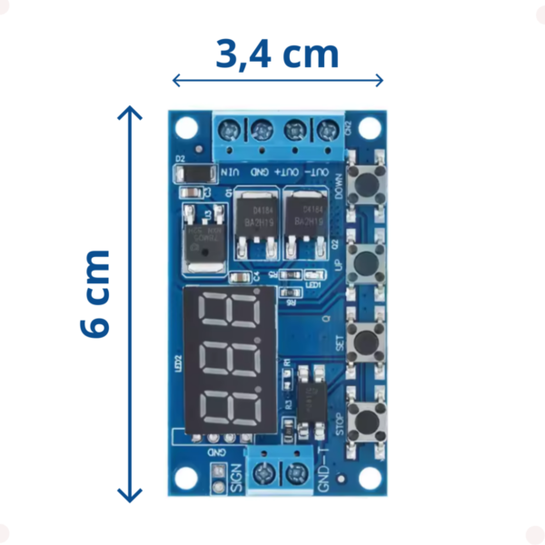 Temporizador Digital MOS Programável XY-J04 5–30V