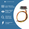 Voltímetro digital 0 a 100V DC com display de 3 dígitos 0,28 polegadas