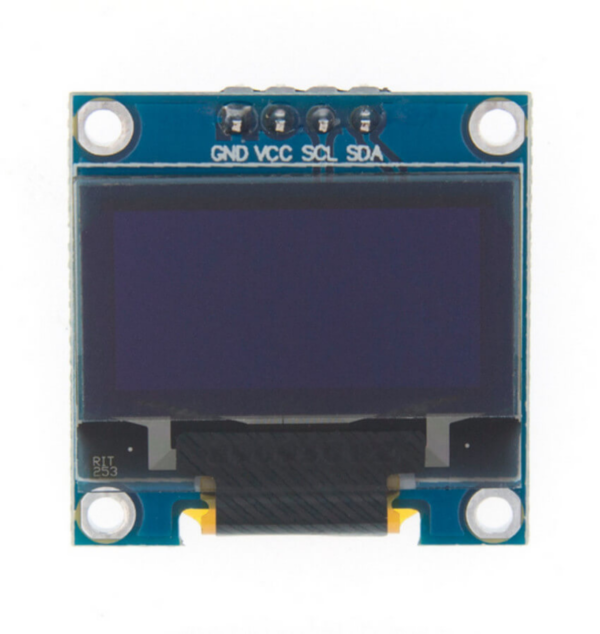 Display OLED 0,96 polegadas 128x64 pixels I2C azul e amarelo