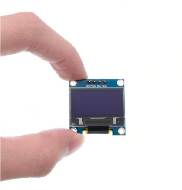 Display OLED 0,96 polegadas 128x64 pixels I2C azul e amarelo