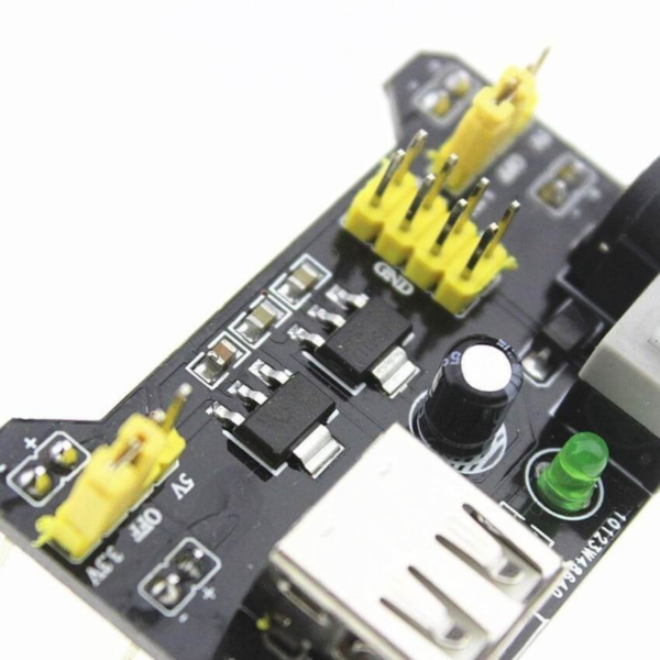 modulo-fonte-protoboard-mb102-5v Módulo fonte para protoboard MB102 com saída 3,3V e 5V