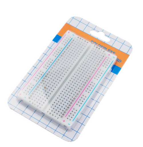 protoboard-400-pontos-furos Protoboard 400 pontos para montagem de circuitos eletrônicos